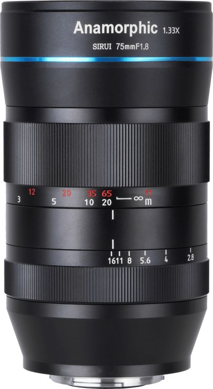 Obiektyw Sirui Anamorphic Lens Sony E 75 mm F/1.8 SR75-E (6952060025032) foto objektīvs