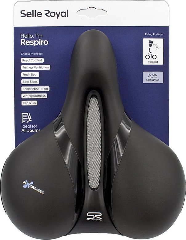 Selle Royal Siodlo SELLEROYAL RESPIRO SOFT RELAXED 90st. zelowe + elastomery unisex 771g (NEW 2023)