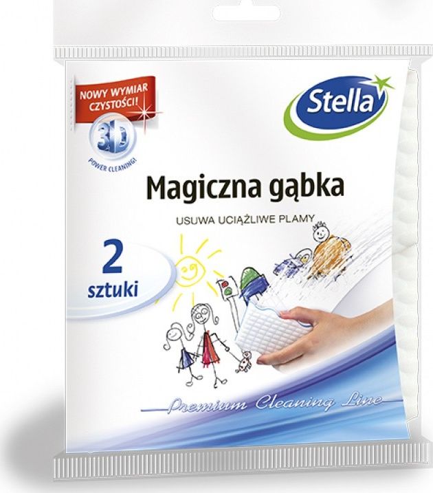 Stella Magiczna gabka STELLA, 2 szt., bialy + niebieski ST-ST-022151 (5903936022151) Virtuves piederumi