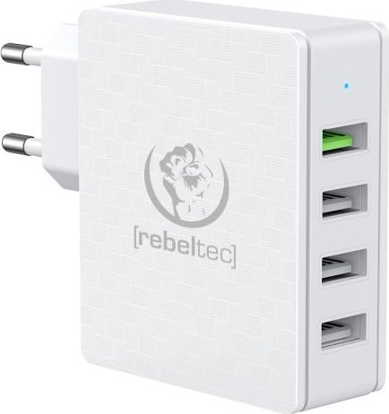 Rebeltec wall charger H410 Turbo QC3.0 4 ports white iekārtas lādētājs