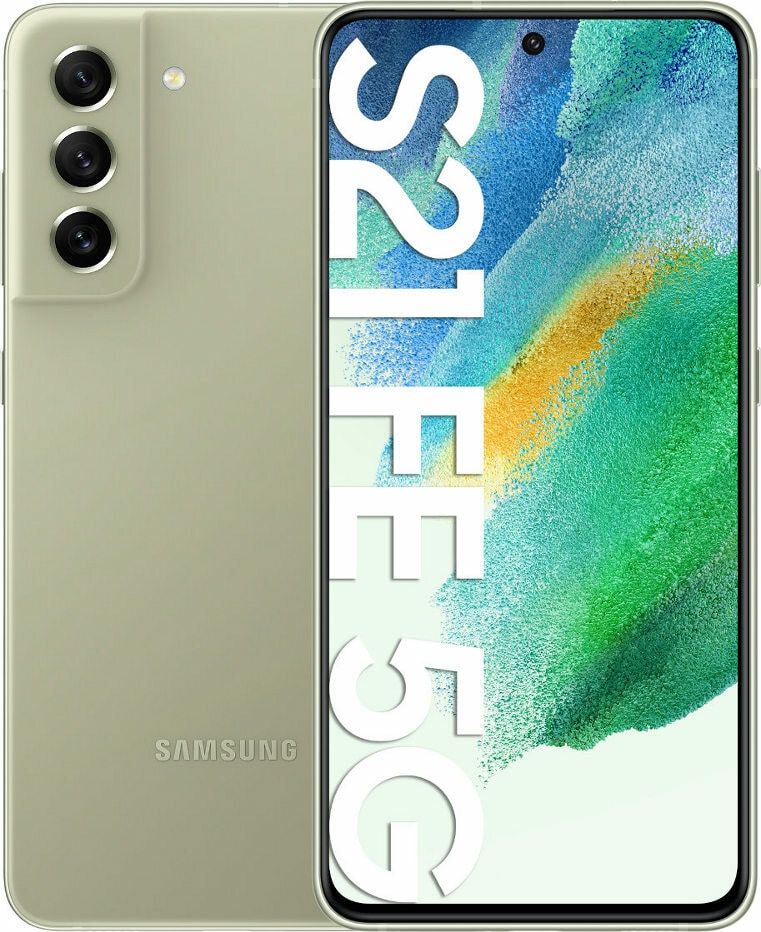 Samsung Galaxy S21 FE 5G SM-G990BLGFEUE smartphone 16.3 cm (6.4") Dual SIM Android 11 USB Type-C 6 GB 128 GB 4500 mAh Olive 88060945627 Mobilais Telefons