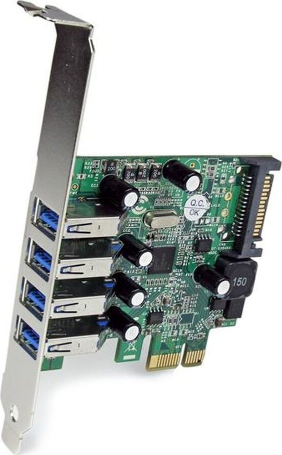 StarTech.com 4 Port PCI Express USB 3.0 SuperSpeed Schnittstellenkarte with UA... tīkla karte