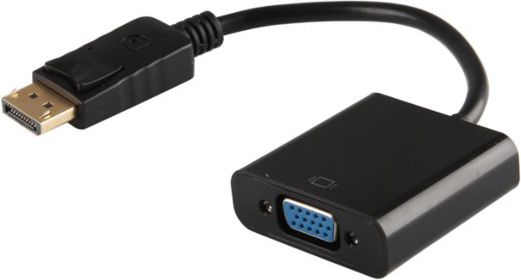 Adapter AV Savio DisplayPort - D-Sub (VGA) czarny (CL-90) SAVIO CL-90 (5901986041665)