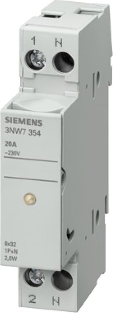 Siemens Podstawa bezpiecznikowa do wkl. cylindrycznych 10x38mm 32A 690V 1P z dioda sygnalizacyjna 3NW7014 3NW7014 (4001869357683)