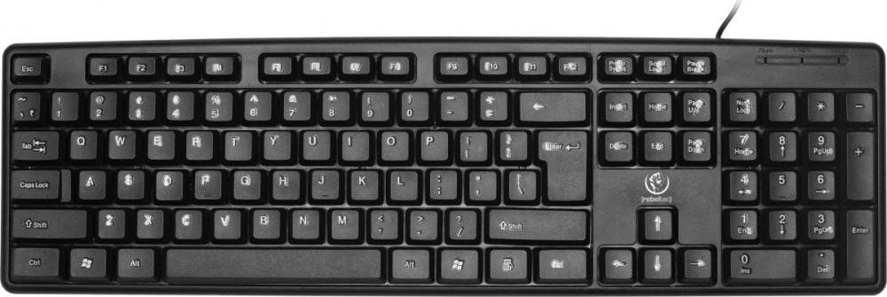 Rebeltec Uno Wired USB keyboard black klaviatūra