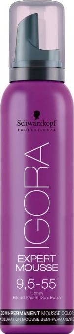 Schwarzkopf Schwarzkopf Professional Igora Expert Mousse koloryzujaca pianka do wlosow 9.5-55 Miodowy 100ml 4045787292350 (4045787292350)