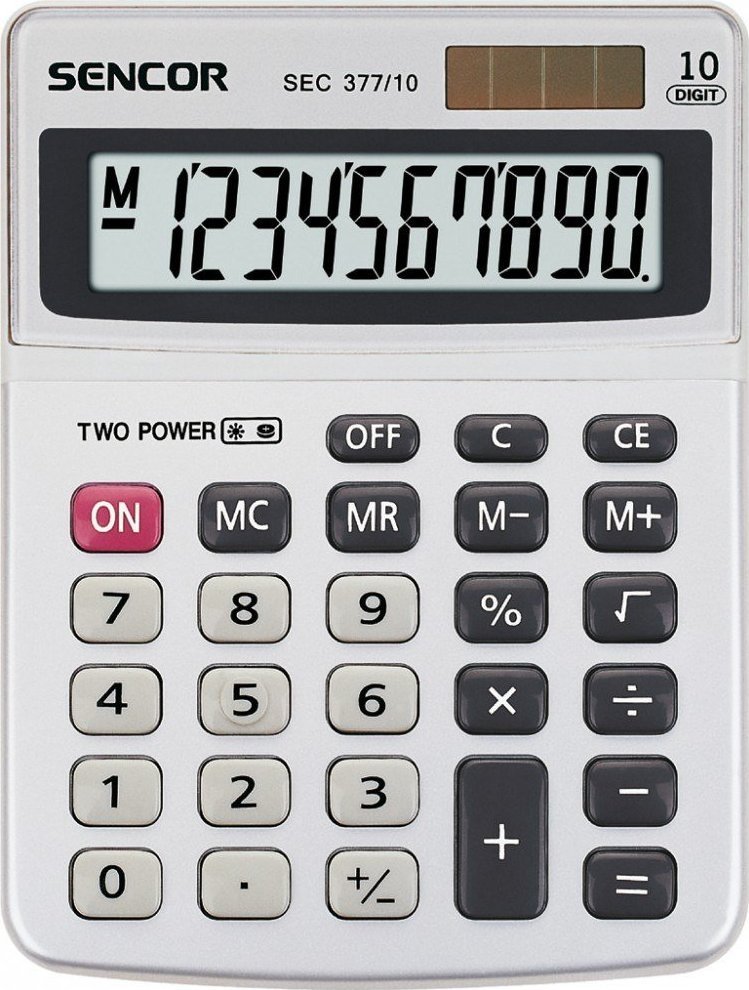 Calculator SEC 377/10 Table, 10 Digit LCD kalkulators