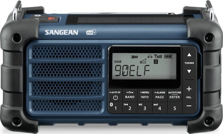 Sangean MMR-99 DAB blue Emergency/Crank/Solar Radio radio, radiopulksteņi