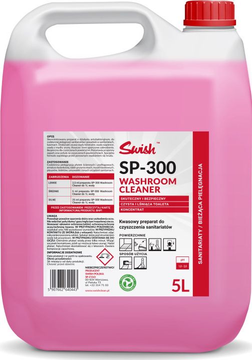 Swish Swish SP - 300 Plyn do czyszczenia lazienek 5 l SP300/5L (5907662640443) Sadzīves ķīmija