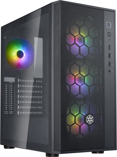 SilverStone Fara R1 PRO V2 Midi-Tower, Tempered Glass - schwarz Datora korpuss