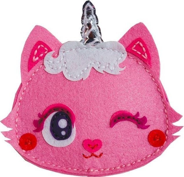 Creative kit Felt Needlework Kitten Pink Small Wallet galda spēle