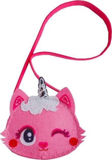 Creative kit Felt Needlework Kitten Pink Small Bag galda spēle