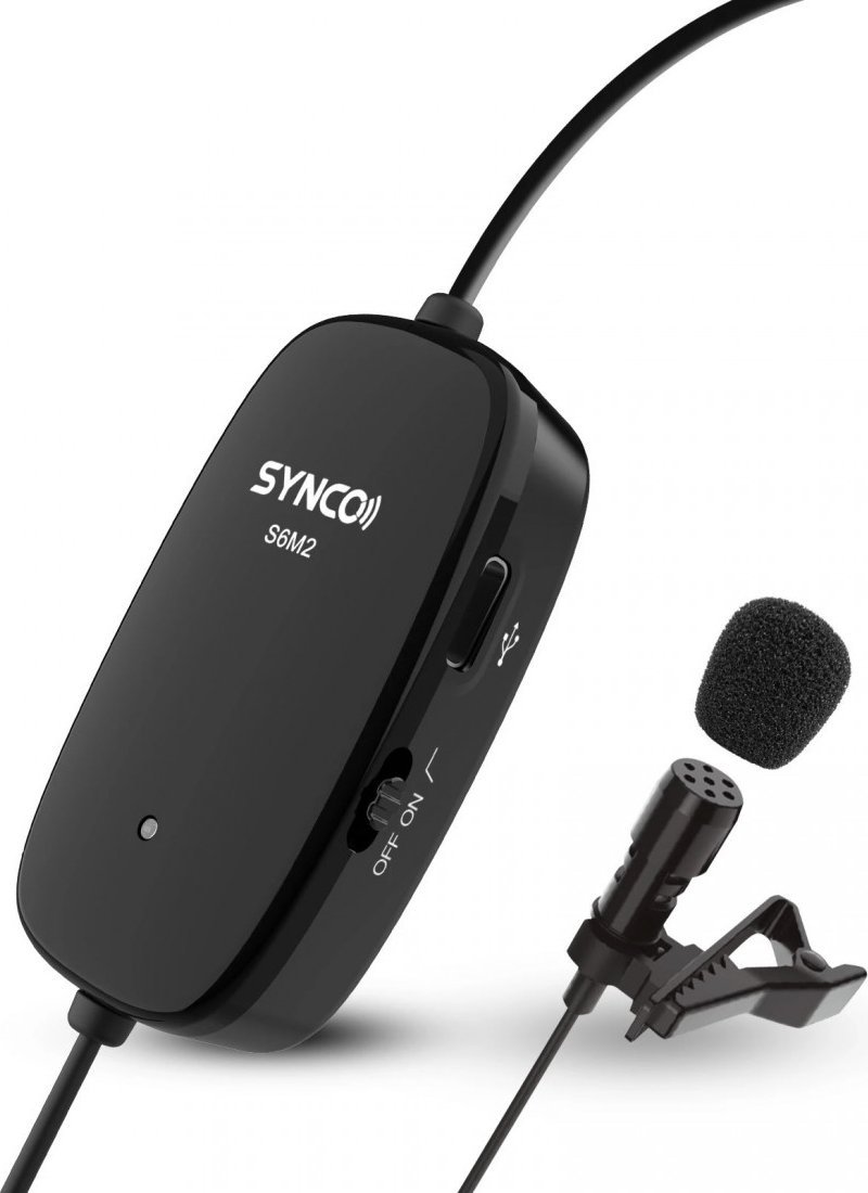 Mikrofon Synco krawatowy z odsluchem i filtrem LowCut (S6M2) Mikrofons