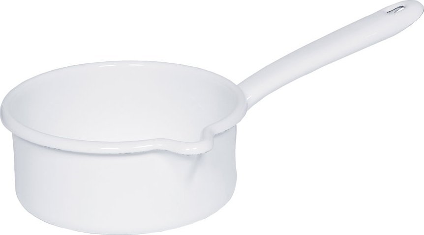 Riess RIESS - Garnek wysoki z pokrywa 1l 14cm Classic WEISS R-0121-033 (9003064330039) Pannas un katli