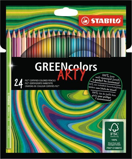 Stabilo Kredka drewniana STABILO GREENcolors etui 24 szt. ARTY FSC 6019/2-1-20 6019/2-1-20 (4006381547260)
