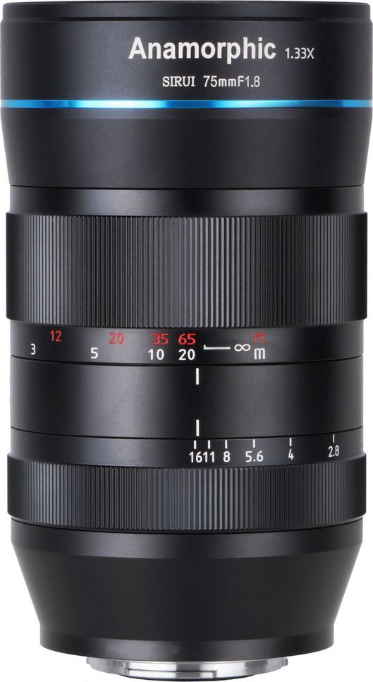 Obiektyw Sirui Anamorphic Lens 4/3 75 mm F/1.8 MFT SR75-MFT (6952060025056) foto objektīvs