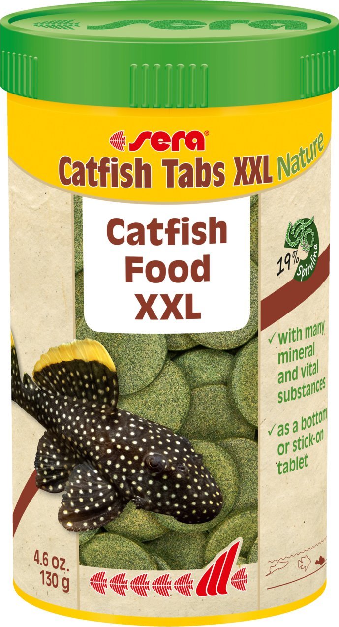 Sera Catfish Tabs Nature XXL 250 ml, tabl. - pokarm dla bocji i ryb sumoksztaltnych SE-00498 (4001942004985) zivju barība