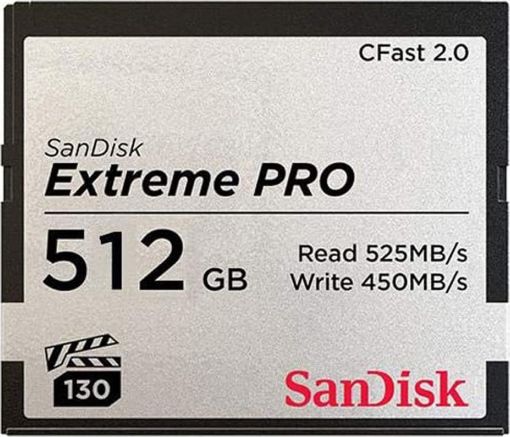 SanDisk CFAST 2.0 VPG130   512GB Extreme Pro     SDCFSP-512G-G46D atmiņas karte