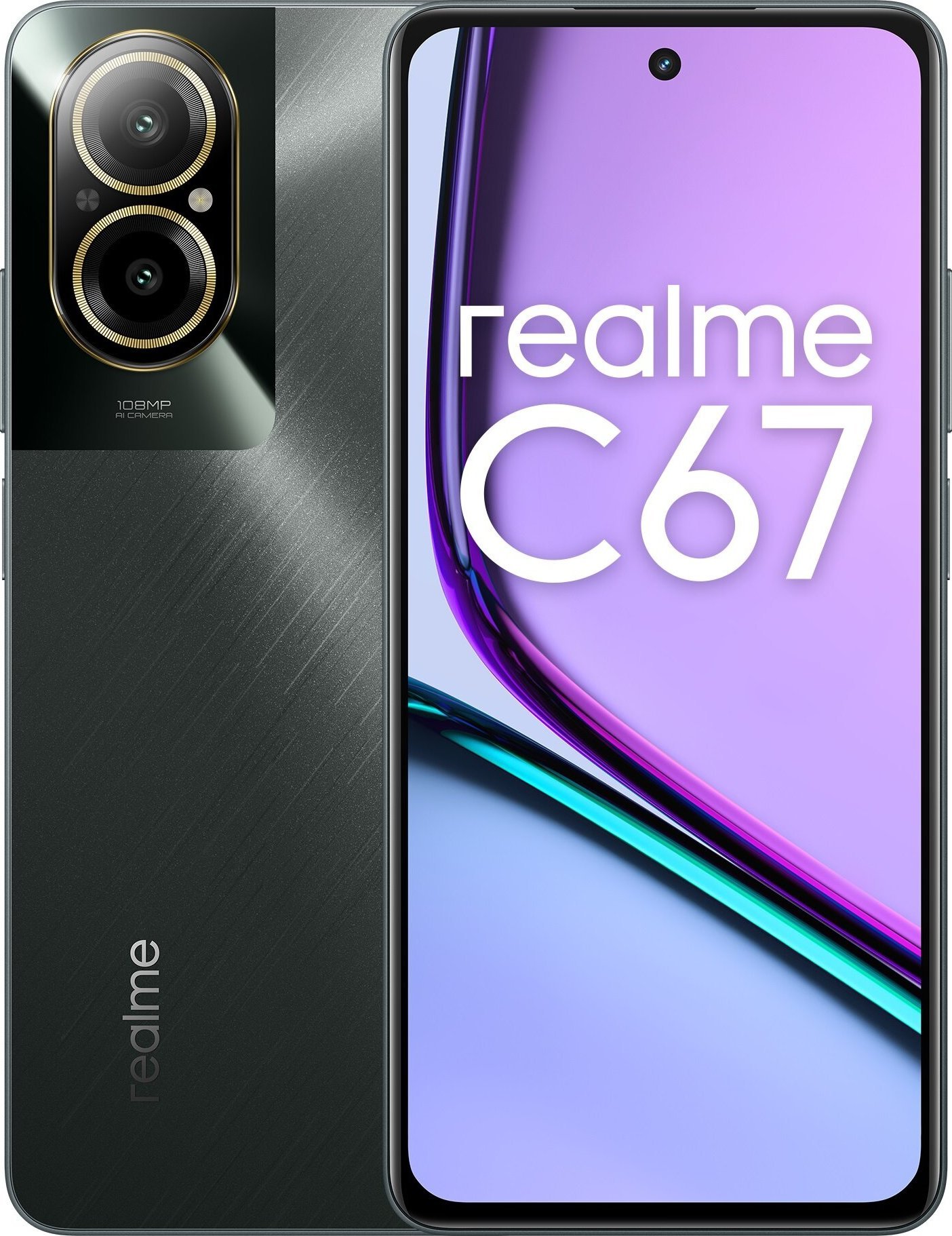 realme C67 17.1 cm (6.72") Dual SIM Android 14 4G USB Type-C 8 GB 256 GB 5000 mAh Black 6941764422964 Mobilais Telefons