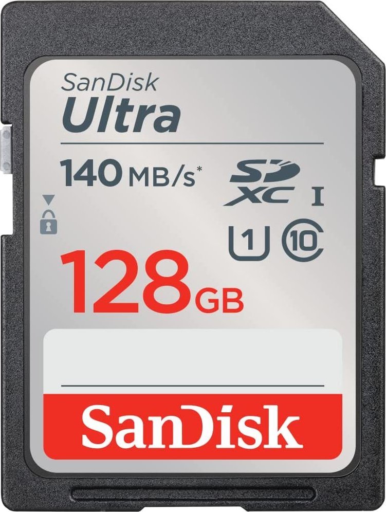 SanDisk Ultra 128GB SDXC Memory Card 140MB/s; EAN:619659200190 atmiņas karte