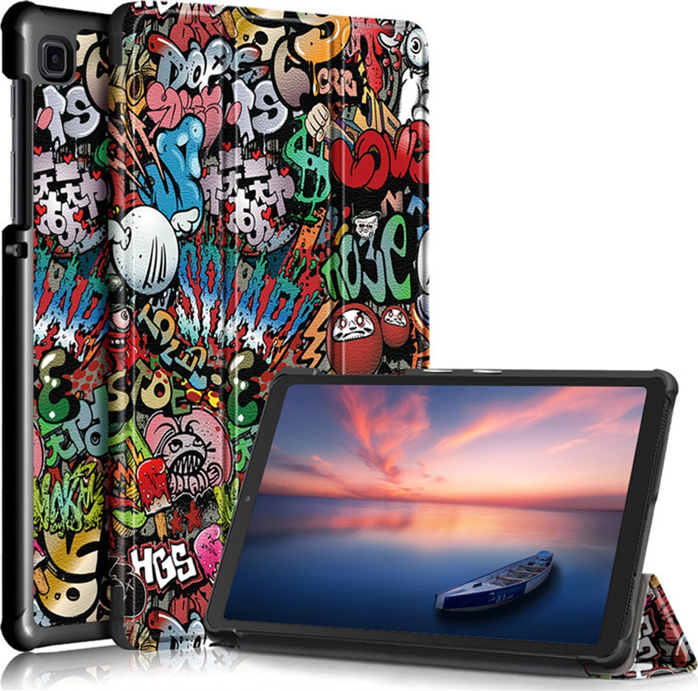 Etui na tablet Strado Graficzne Smart Case do Samsung Galaxy Tab A7 Lite planšetdatora soma