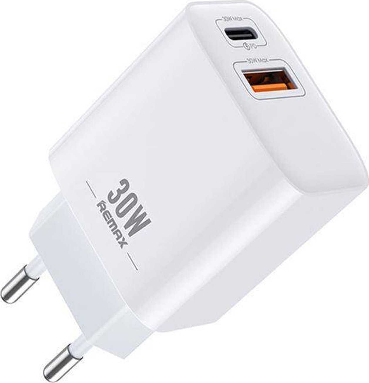 Wall charger Remax, RP-U82, USB, USB-C 30W (white) iekārtas lādētājs