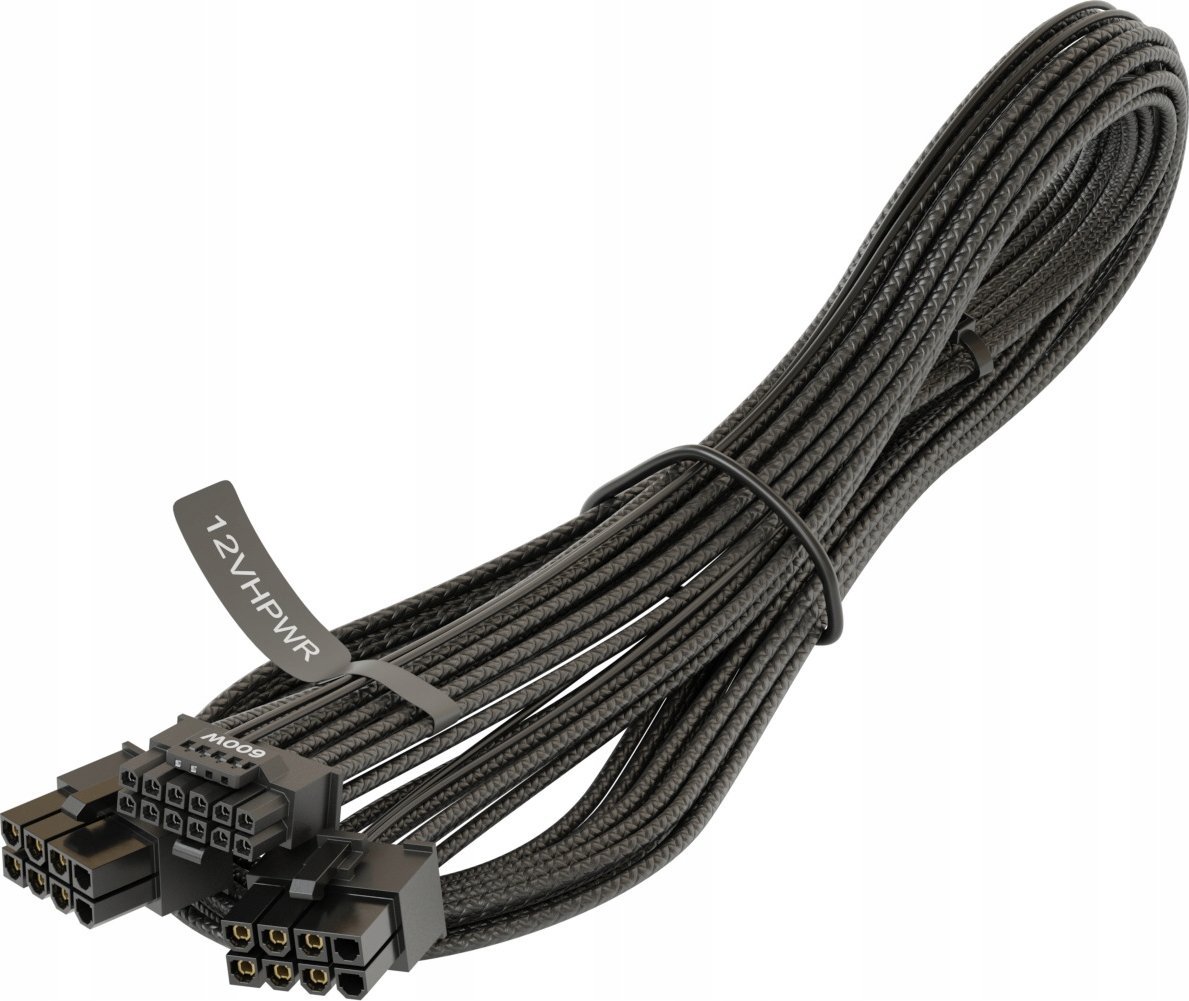 SeaSonic 12VHPWR - PCIe 8-pin x2, 0.75m, Czarny (12VHPWR) 12VHPWR kabelis datoram