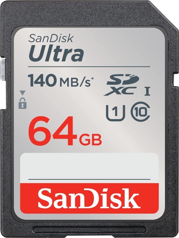 SanDisk Ultra 64GB SDXC Memory Card 140MB/s; EAN:619659200176 atmiņas karte