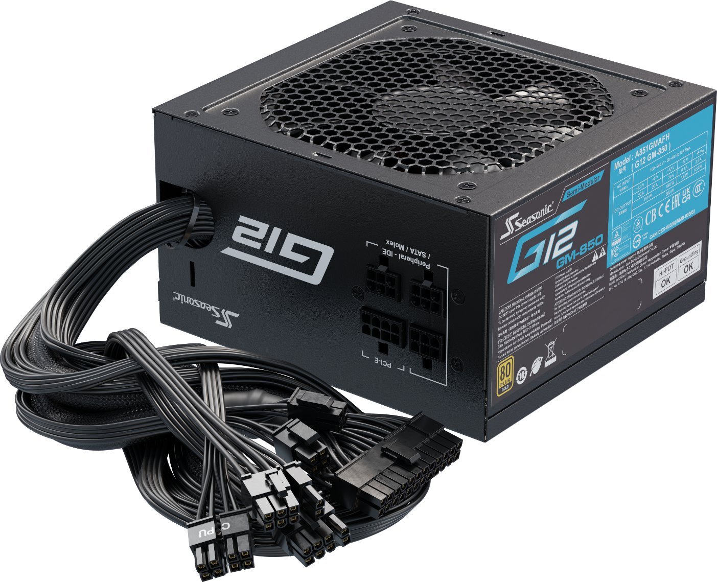 Seasonic G12 80 PLUS Gold Netzteil, modular - 850 Watt Barošanas bloks, PSU