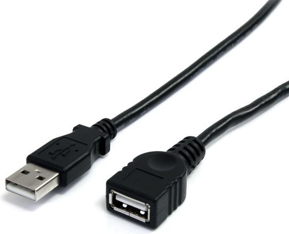 StarTech.com 10FT BLACK USB 2.0 EXTENSION   65030840804 kabelis, vads