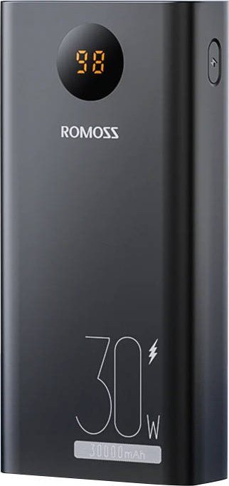 Powerbank Romoss PEA30 30000 mAh Czarny Powerbank, mobilā uzlādes iekārta