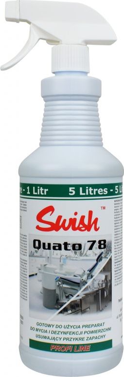 Swish Swish Quato 78 Plus - Gotowy do uzytku preparat myjaco-dezynfekujacy - 1 l QUATO 78 PLUS 1L (5907222514122) Sadzīves ķīmija