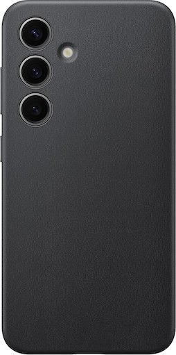 Samsung Hochuen Vegan Leather Case fur das Galaxy S24 (Schwarz) aksesuārs mobilajiem telefoniem