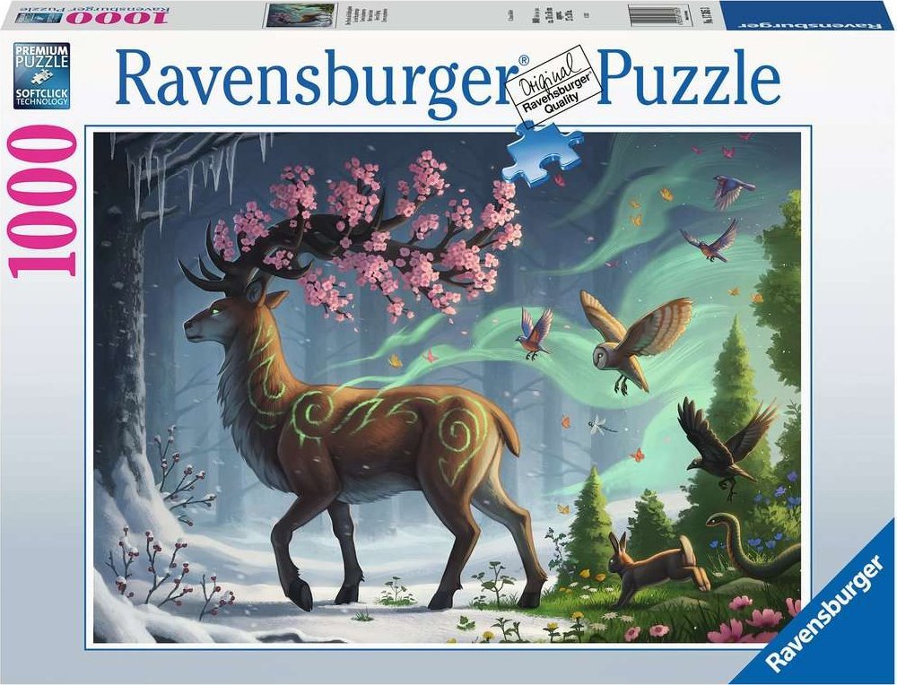 Ravensburger Ravensburger Jigsaw Puzzle The Deer as the Herald of Spring (1000 Pieces) 17385 (4005556173853) puzle, puzzle