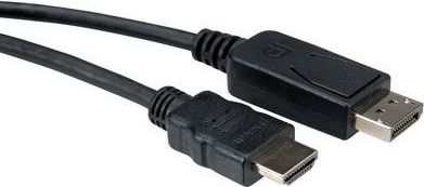 Kabel Roline DisplayPort - HDMI 3m czarny (11.04.5607) 11.04.5607 (0747126222175) kabelis video, audio