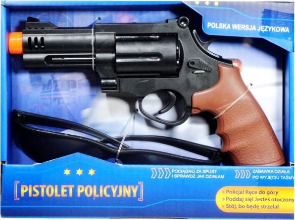 Swede Pistolet policyjny z polskim modulem dzwiekowym (G2328) 357219 (5902496137176) Rotaļu ieroči