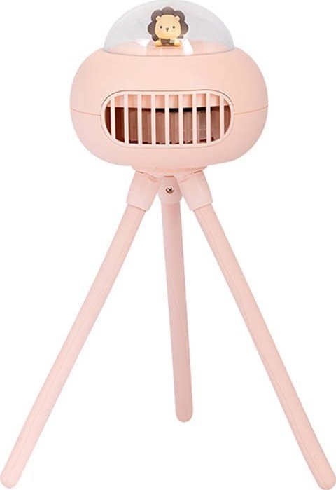 Remax UFO Stroller portable fan with 1200 mAh battery (pink) Klimata iekārta