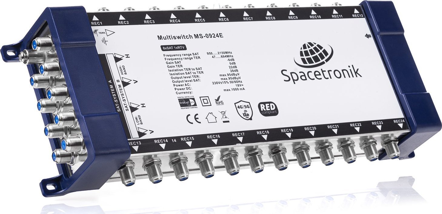 Spacetronik Multiswitch 9/24 Spacetronik E-Series MS-0924E MS0924E (5903031033502) Satelītu piederumi un aksesuāri