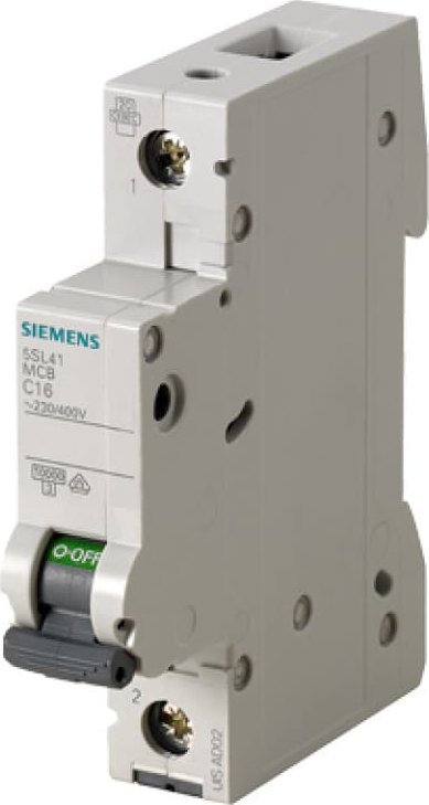 Siemens Leitungsschutzschalter 1polig 16 A 230 V, 400 V 5SL4116-6 (5SL4116-6) 4001869439242 kabelis, vads