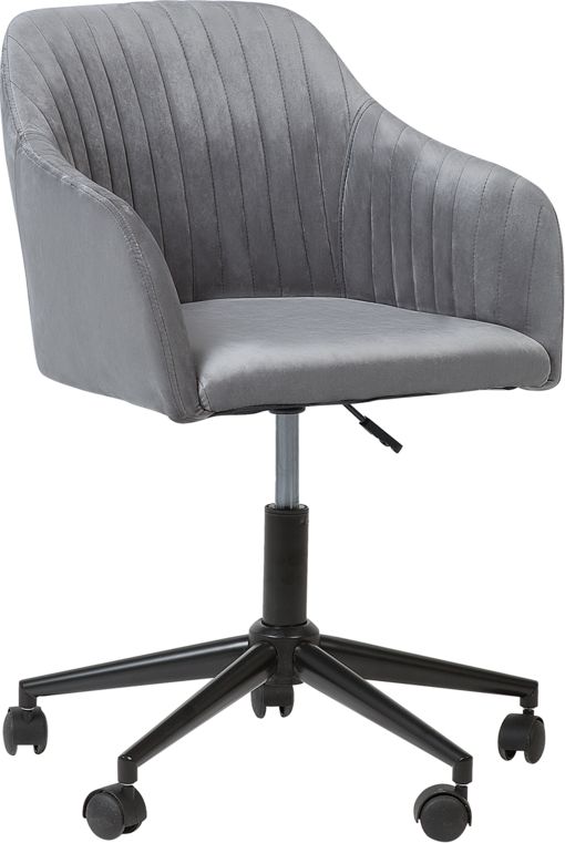 Krzeslo biurowe Shumee Krzeslo biurowe regulowane welurowe szare VENICE 138675 (4251682209632) datorkrēsls, spēļukrēsls