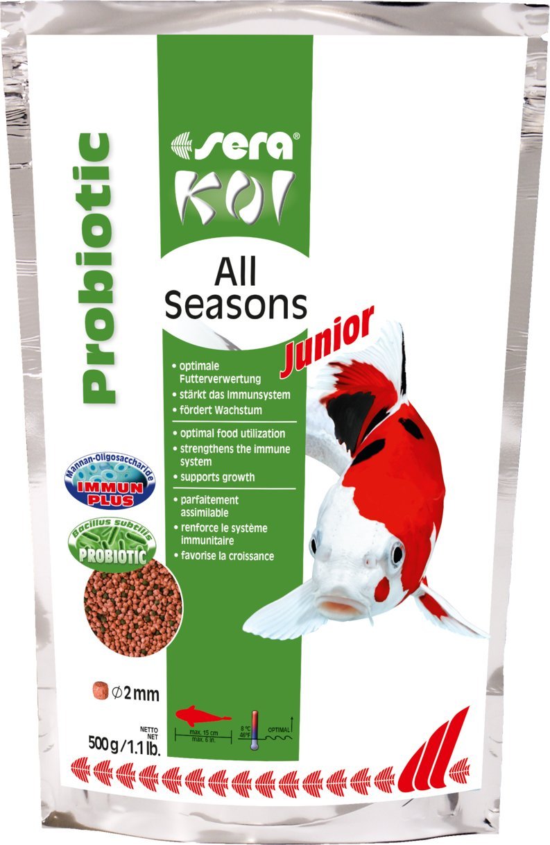 Sera Koi Junior All Seasons Probiotic 500 g - pokarm specjalny SE-32095 (4001942444545) zivju barība