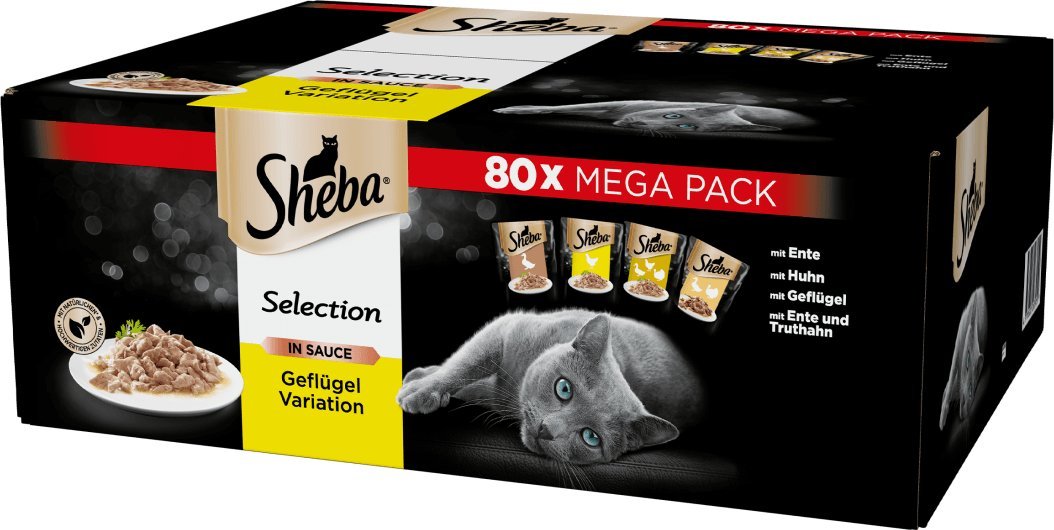 Sheba Sheba Selection Drobiowe Smaki w sosie 80x85g 12887247 (4770608263959) kaķu barība