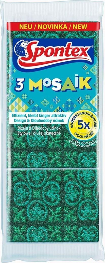Spontex Zmywak Kuchenny Mosaik 3szt 000907 (3384124110560) Virtuves piederumi