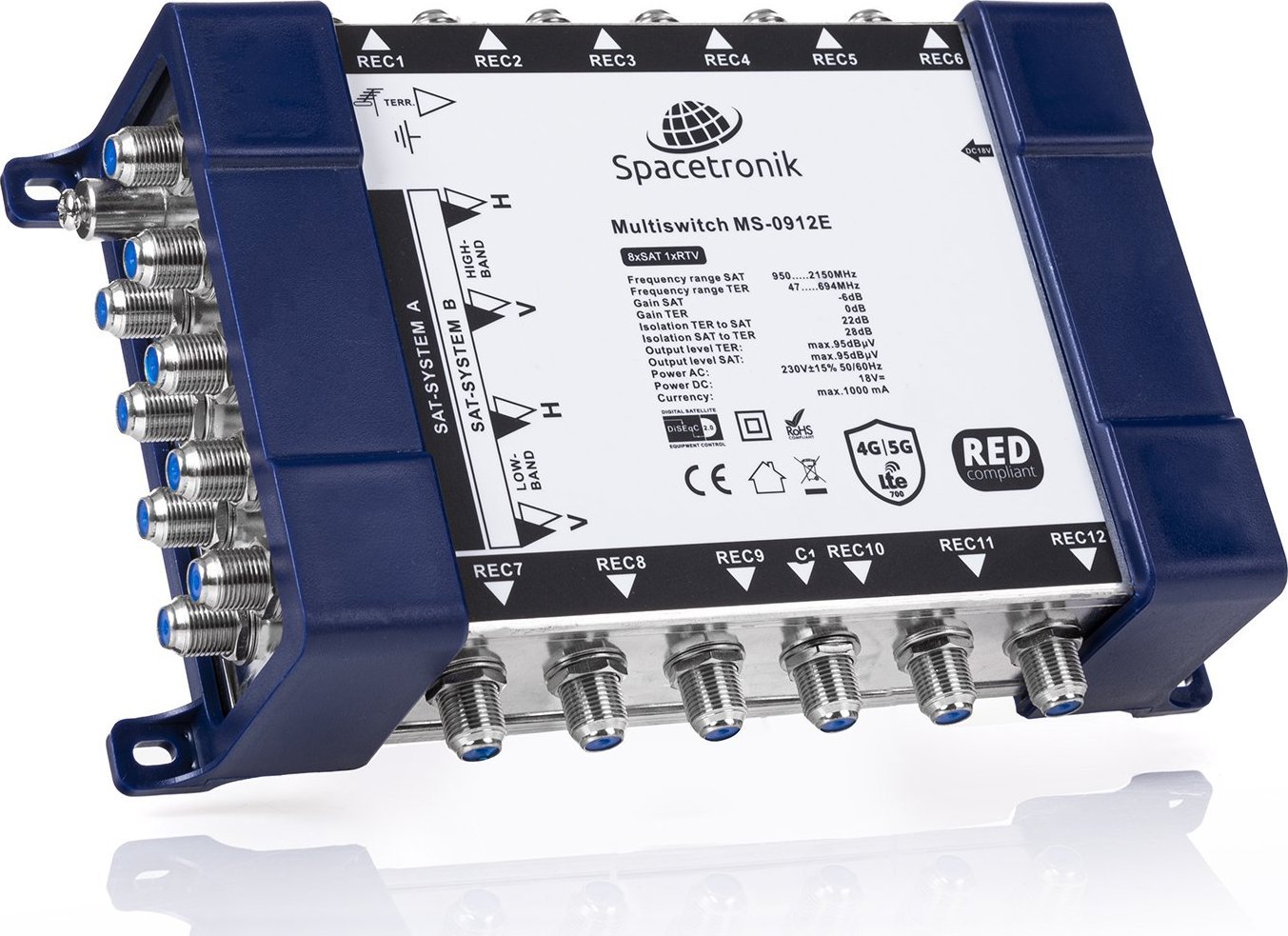 Spacetronik Multiswitch 9/12 Spacetronik E-Series MS-0912E MS0912E (5903031033519) dock stacijas HDD adapteri