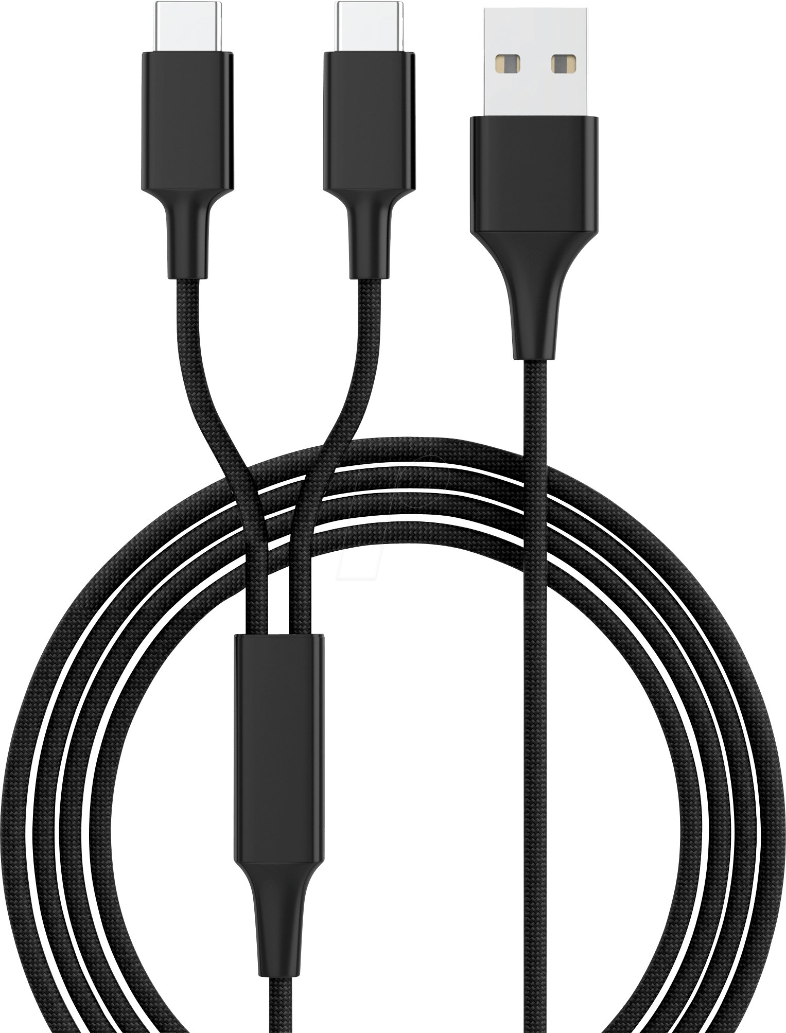 smrter Hydra DUO Ladekabel, Typ USB-C, 120cm, black retail kabelis, vads