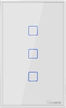 Sonoff T2US3C - 3-gang Wi-Fi Smart Wall Switch US - White SF-T2US3C (6920075727579) dock stacijas HDD adapteri