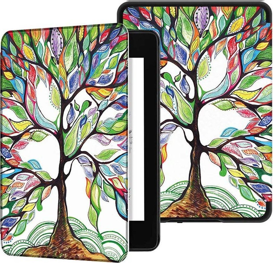 Pokrowiec Strado Etui graficzne Smart Case do Kindle 10 2019 (Happy Tree) 5905101591868 planšetdatora soma