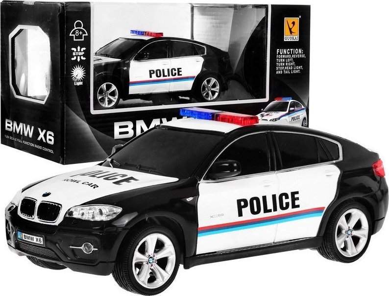 Ramiz Auto 1:24 R/C Licencjonowany Radiowoz Bmw X6 Policja Czarny ZRC.866-2404P (5903864910605)