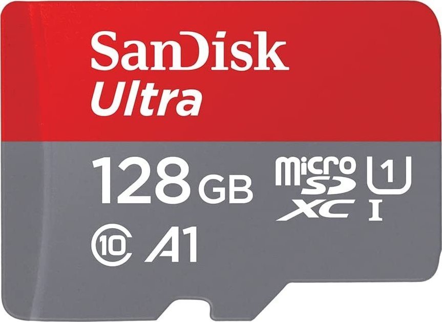 SanDisk Ultra microSDXC 128GB + SD Adapter 140MB/s  A1 Class 10 UHS-I; EAN:619659200558 atmiņas karte