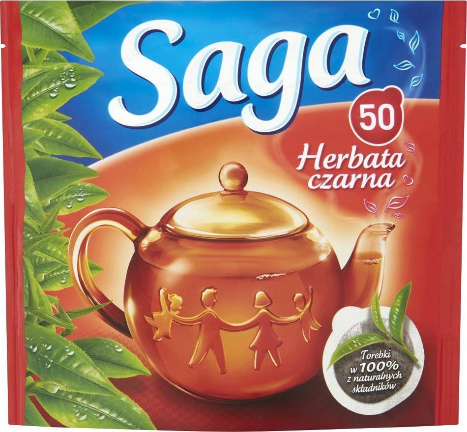 Saga SAGA_Herbata czarna 50 torebek 70g 8714100807262 (8714100807262) piederumi kafijas automātiem